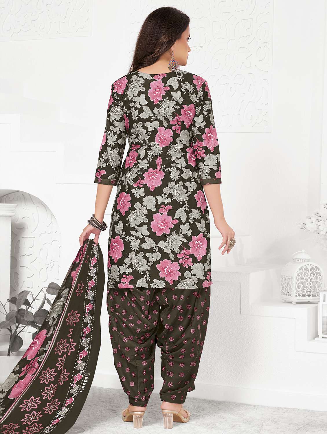 women floral printed unstitched salwar suit set - 22226392 -  Standard Image - 1