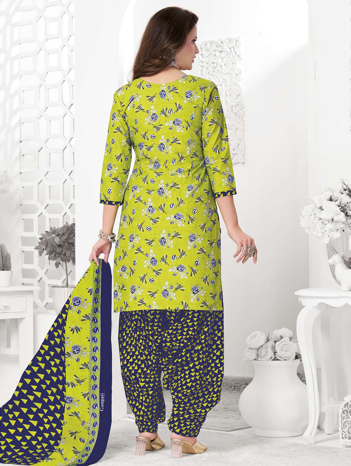 women floral printed unstitched salwar suit set - 22226397 -  Standard Image - 1