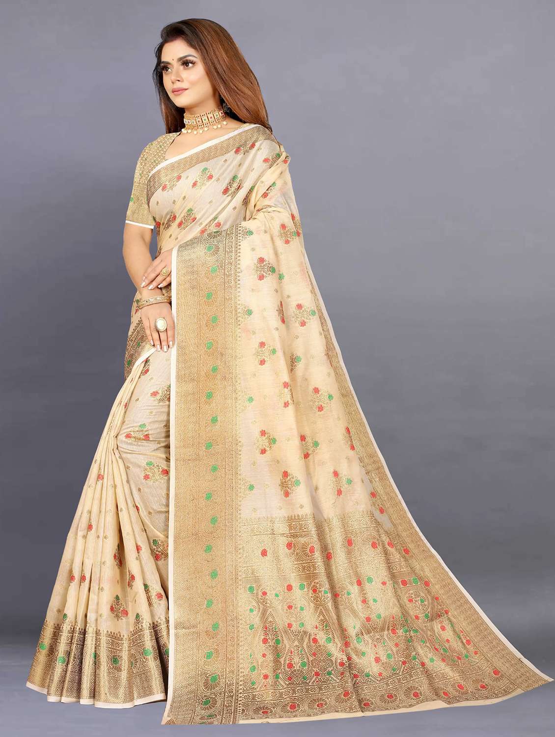 women self design banarasi saree with blouse - 22226479 -  Standard Image - 1