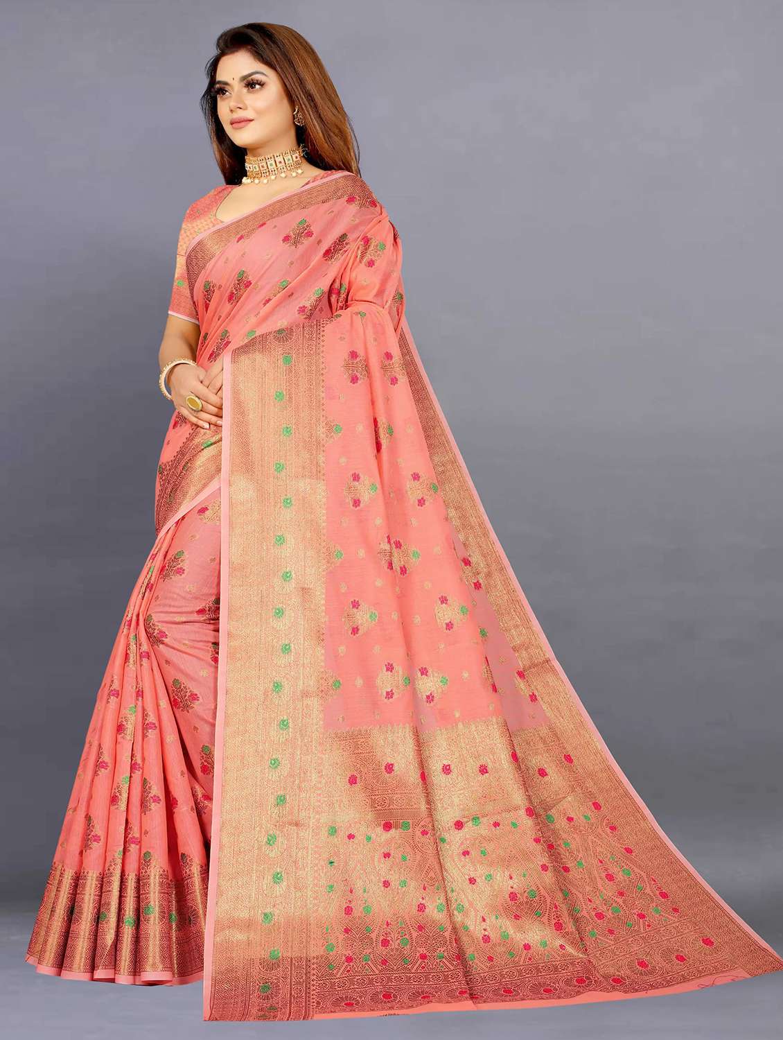 women self design banarasi saree with blouse - 22226480 -  Standard Image - 1