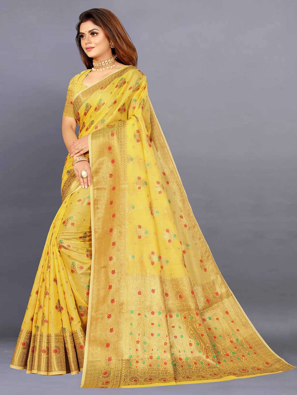 women self design banarasi saree with blouse - 22226482 -  Standard Image - 1