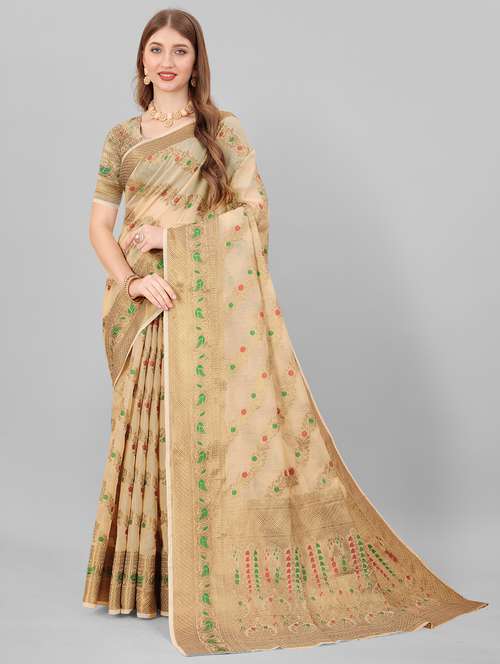 women self design banarasi saree with blouse - 22226483 -  Standard Image - 0