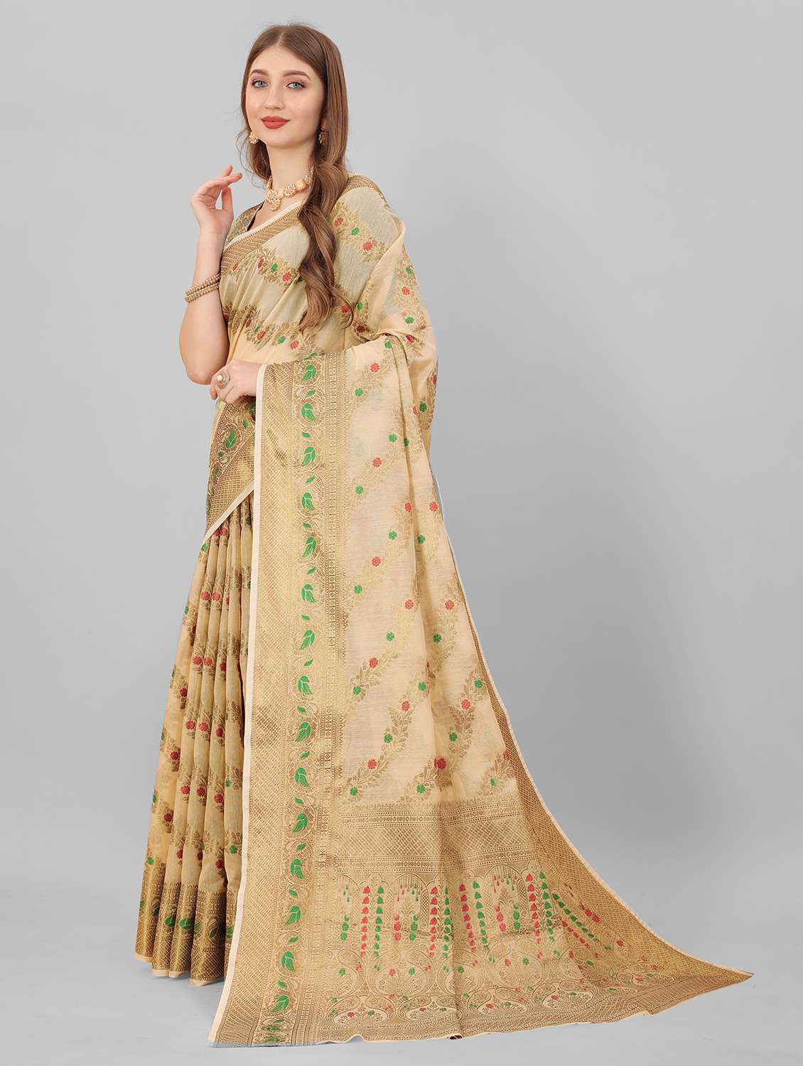 women self design banarasi saree with blouse - 22226483 -  Standard Image - 1