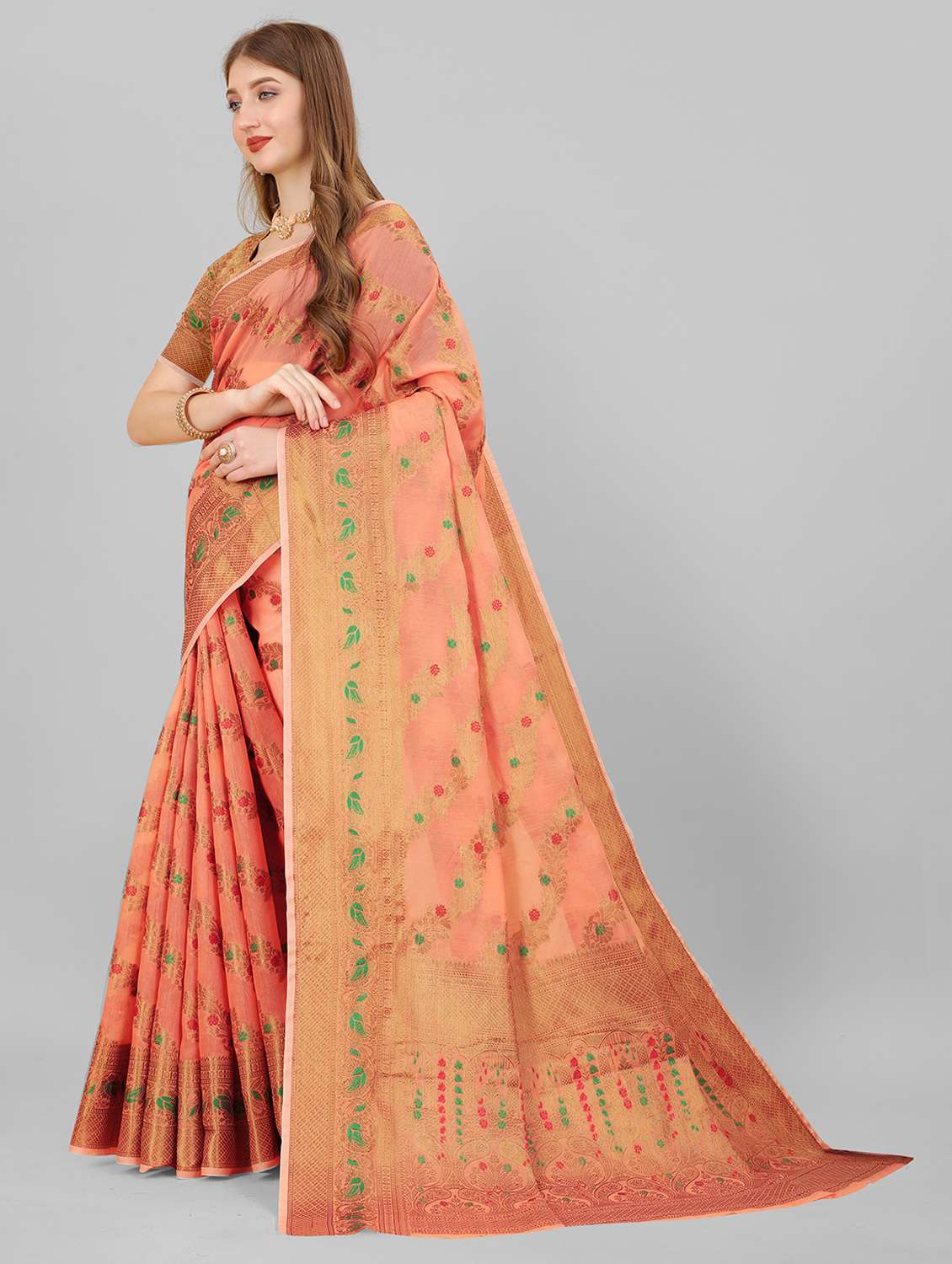 women self design banarasi saree with blouse - 22226484 -  Standard Image - 1