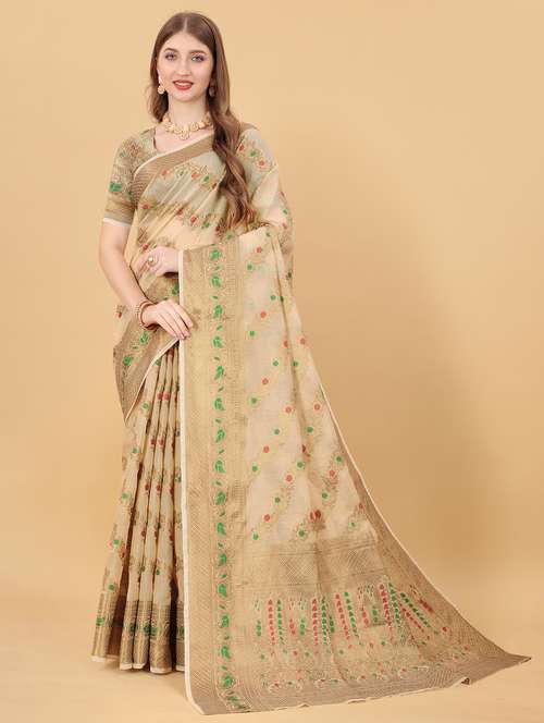 women self design banarasi saree with blouse - 22226488 -  Standard Image - 0