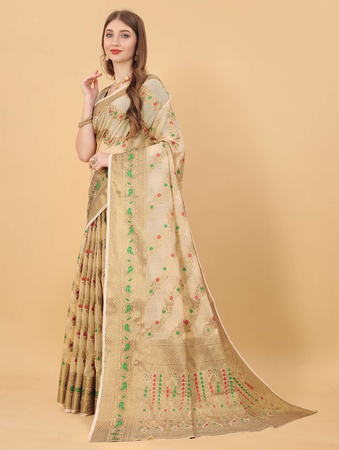 women self design banarasi saree with blouse - 22226488 -  Standard Image - 1