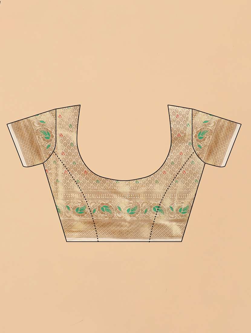 women self design banarasi saree with blouse - 22226488 -  Standard Image - 4