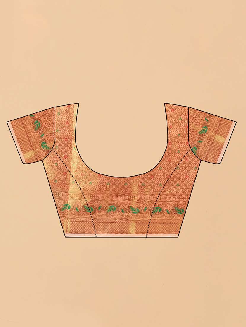 women self design banarasi saree with blouse - 22226490 -  Standard Image - 4