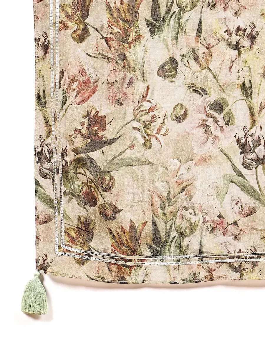 women self design three quarter sleeve kurta pant with dupatta set - 22226559 -  Standard Image - 4