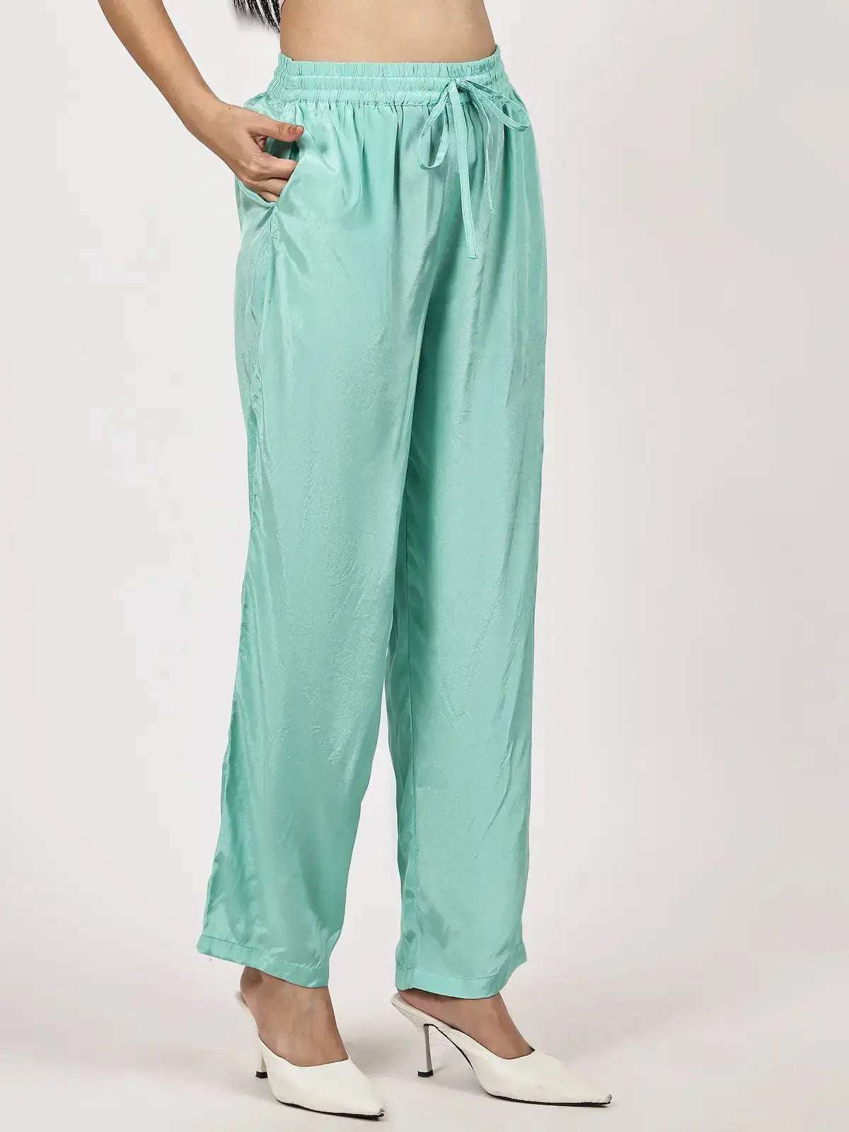 women solid with work sleeveless kurta pant with dupatta set - 22226601 -  Standard Image - 4