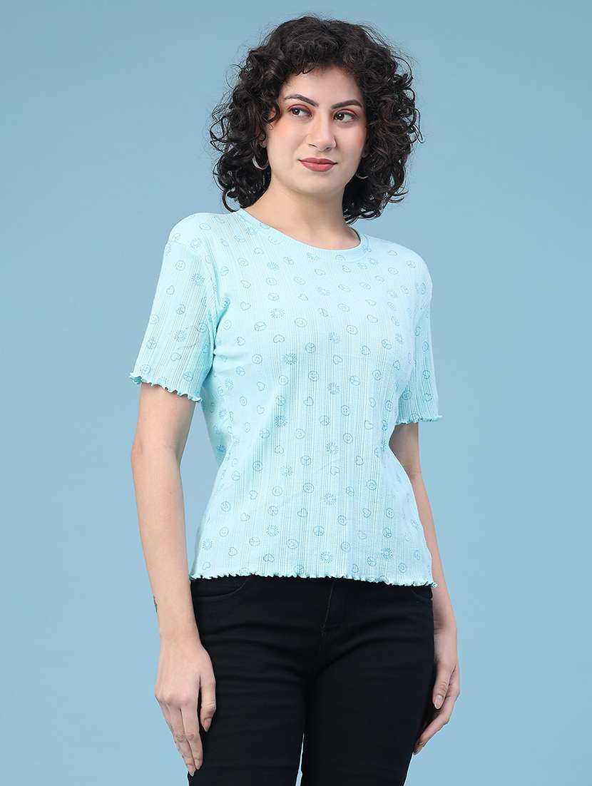 Women Printed Short Slevee T-shirt - 22226614 -  Standard Image - 1