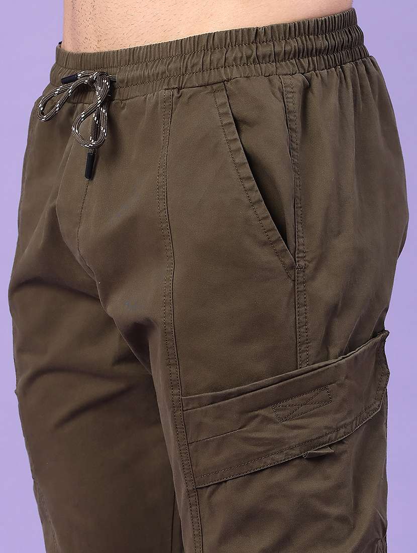 men olive cotton cargo - 22226628 -  Standard Image - 1