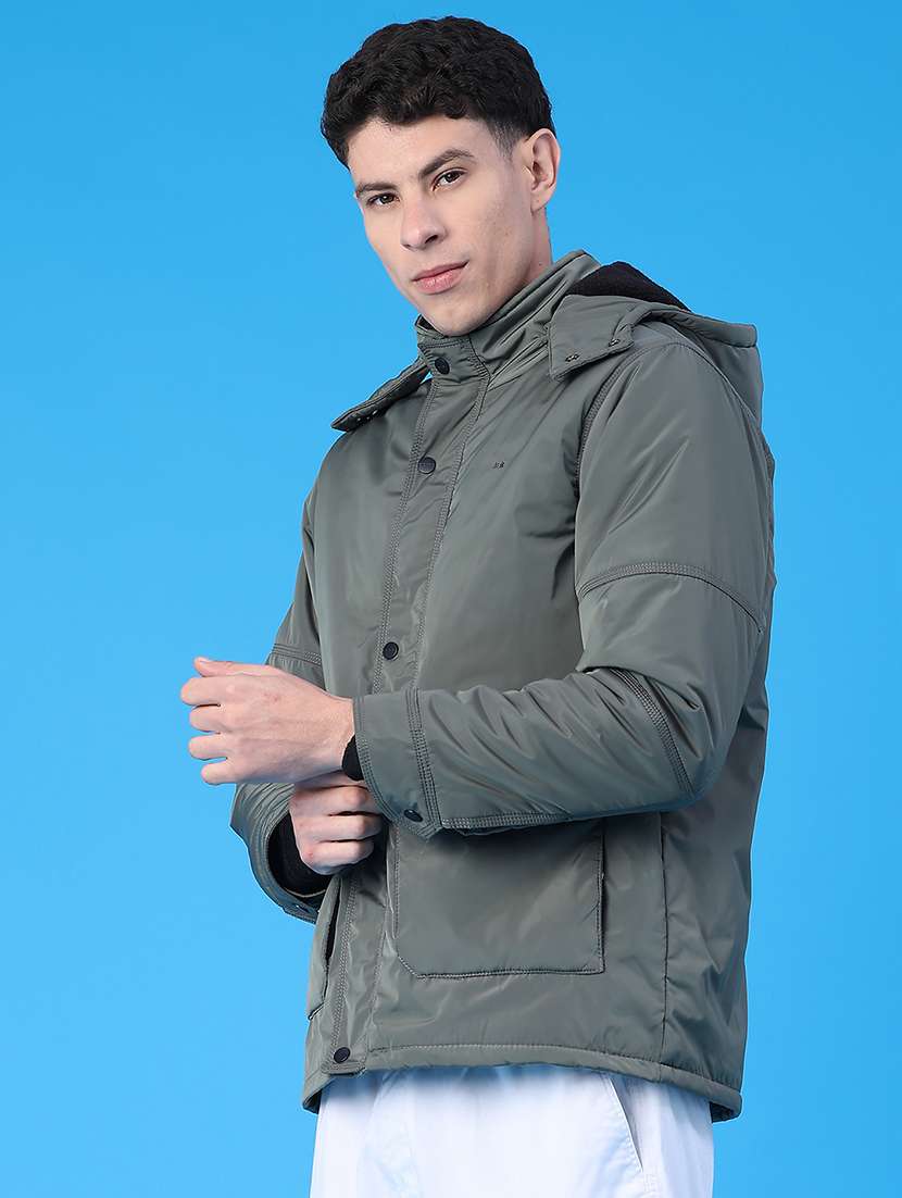 men solid long sleeve bomber jacket - 22226638 -  Standard Image - 1