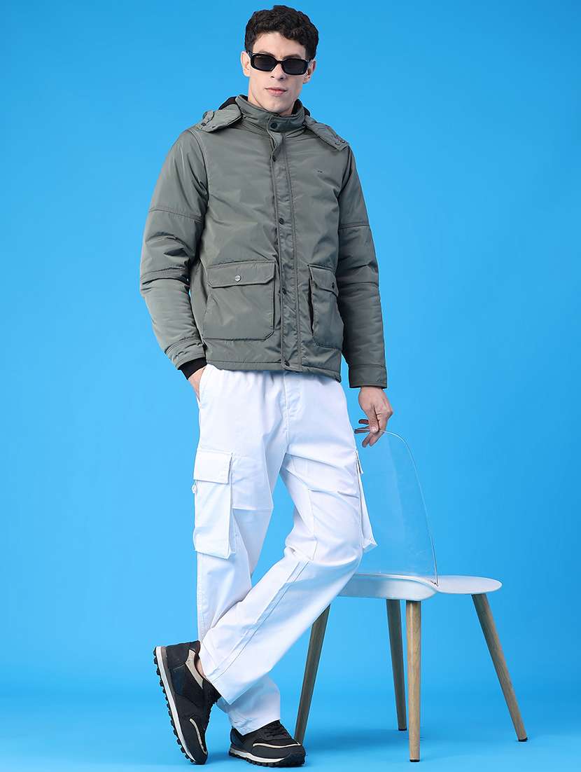 men solid long sleeve bomber jacket - 22226638 -  Standard Image - 4