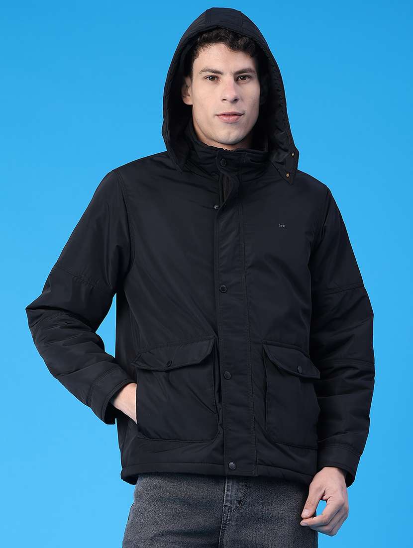 men solid long sleeve bomber jacket - 22226639 -  Standard Image - 1