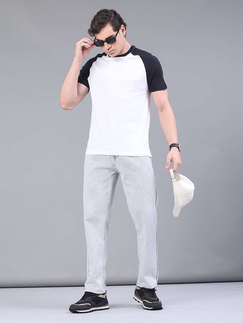 men plain mid rise full length jeans - 22226643 -  Standard Image - 4