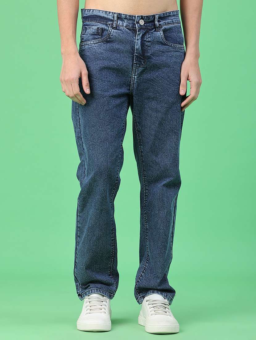 men solid mid rise tapered fit jeans
