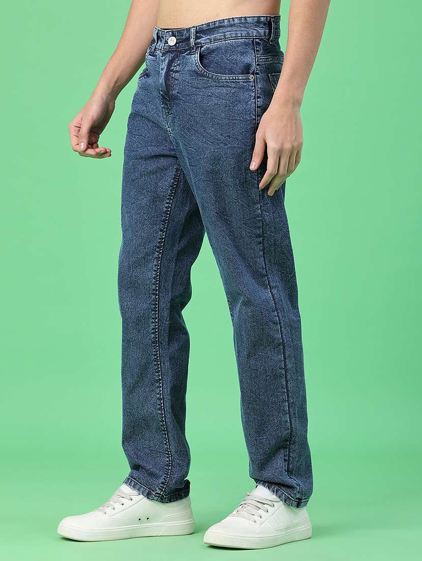 men solid mid rise tapered fit jeans - 22226650 -  Standard Image - 1