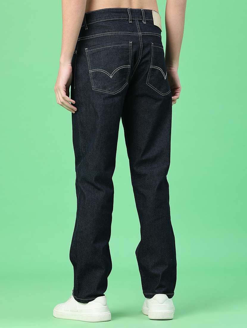 Men Plain Mid Rise Relaxed Fit Jeans - 22226678 -  Standard Image - 4