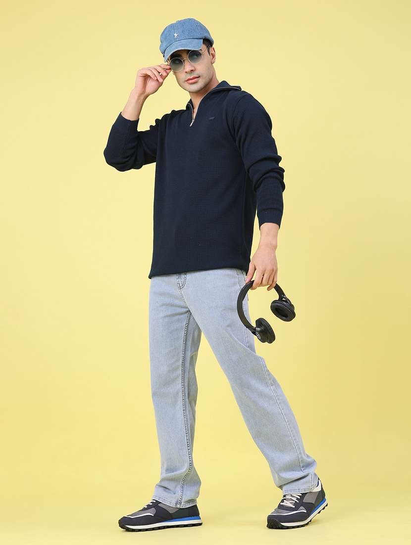 men plain mid rise full length jeans - 22226717 -  Standard Image - 4