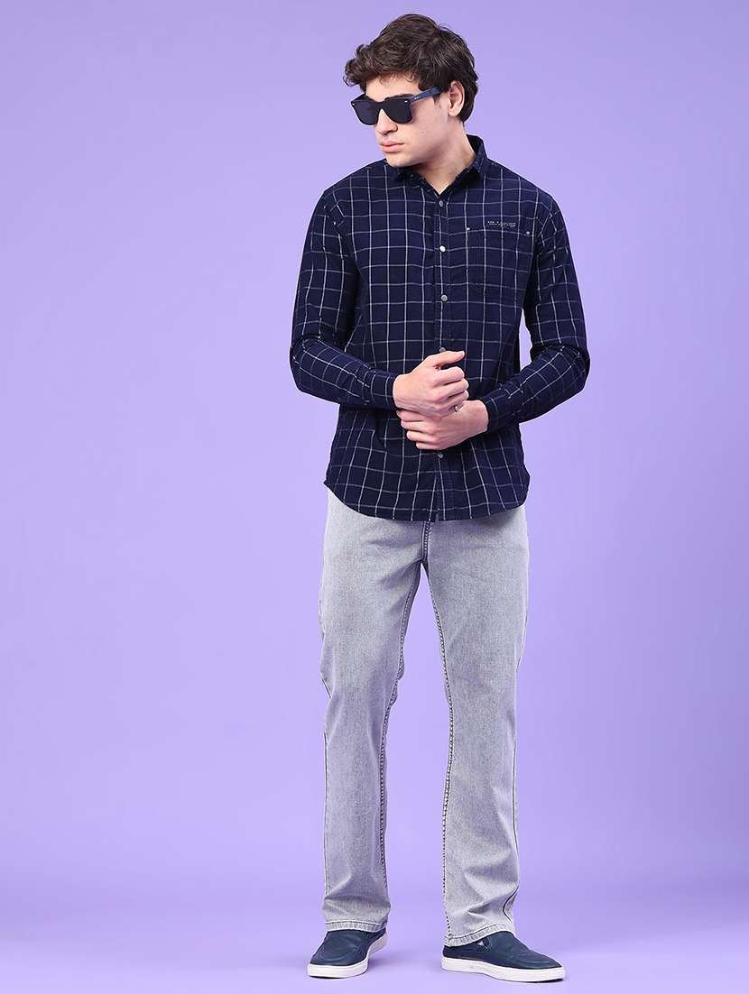 men plain mid rise full length jeans - 22226718 -  Standard Image - 4