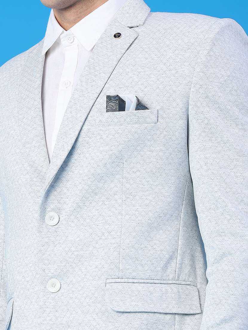 men self design lapel collar single breasted blazer - 22226740 -  Standard Image - 4