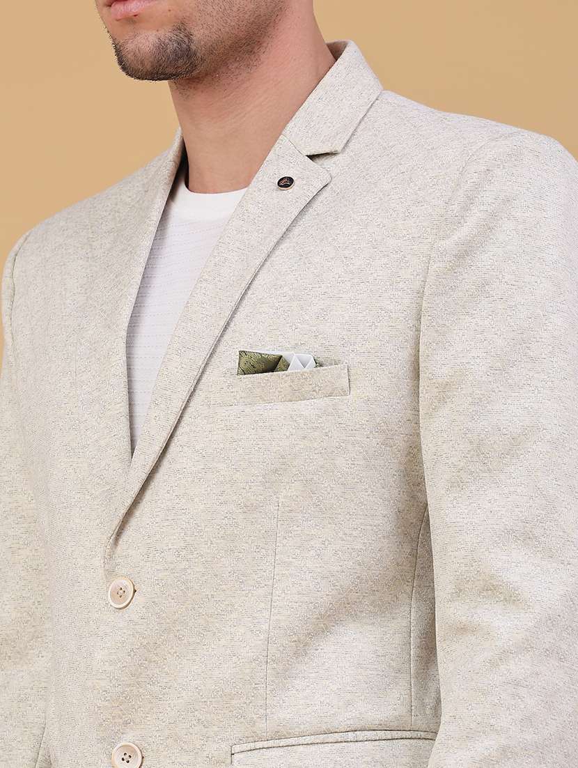 men self design lapel collar single breasted blazer - 22226745 -  Standard Image - 4