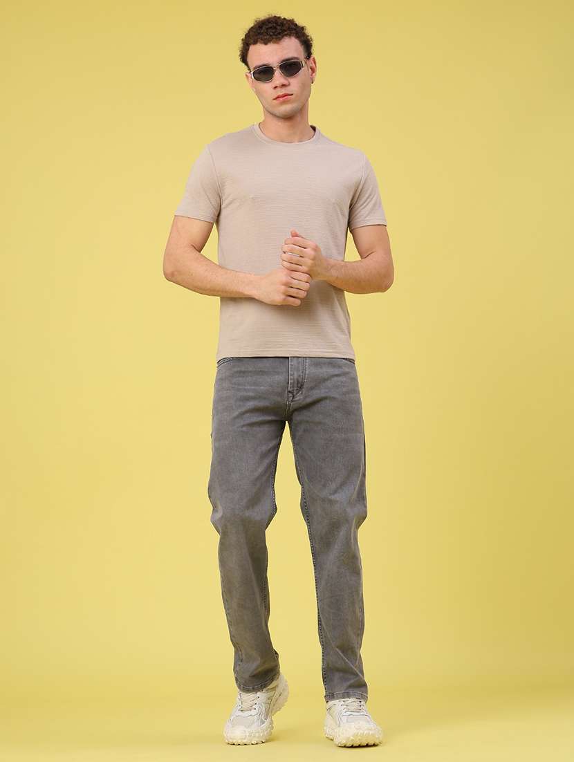 men plain mid rise full length jeans - 22226764 -  Standard Image - 4