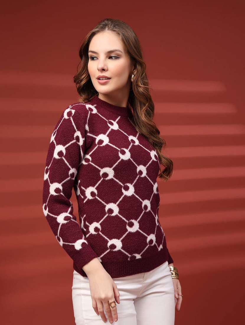 women printed long sleeve pullover - 22226820 -  Standard Image - 1
