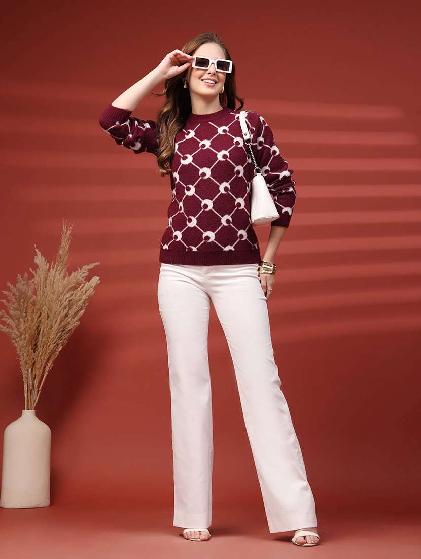 women printed long sleeve pullover - 22226820 -  Standard Image - 4