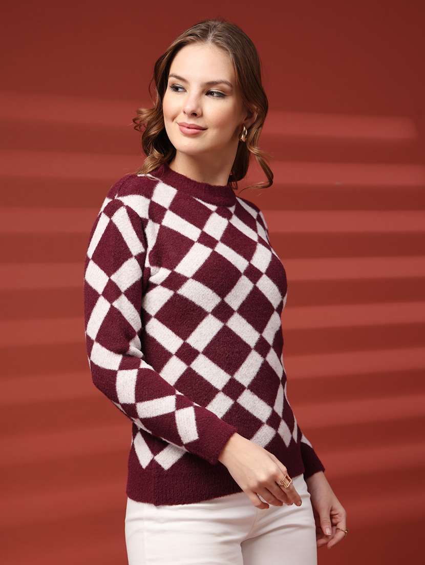 women self designed long sleeve pullover - 22226821 -  Standard Image - 1