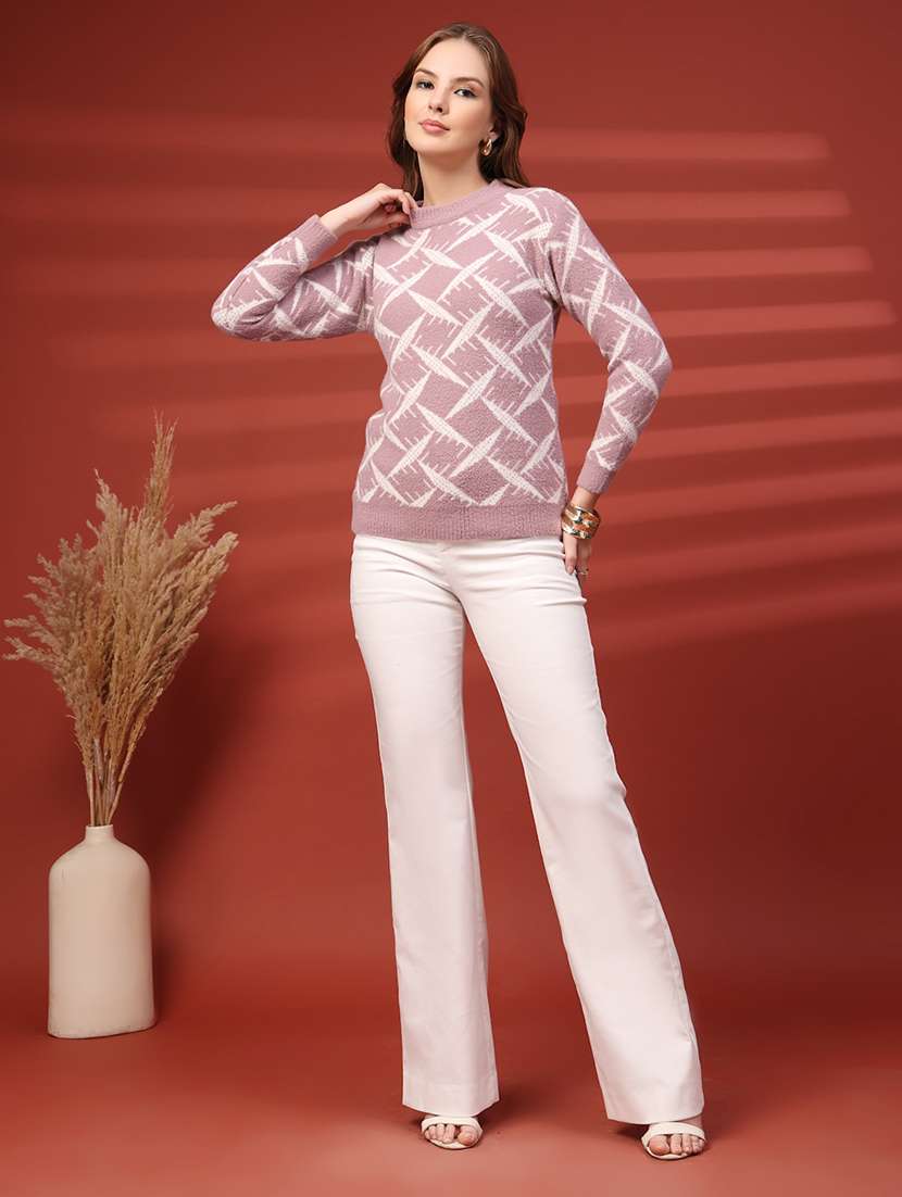 women self desigend long sleeve pullover - 22226822 -  Standard Image - 4