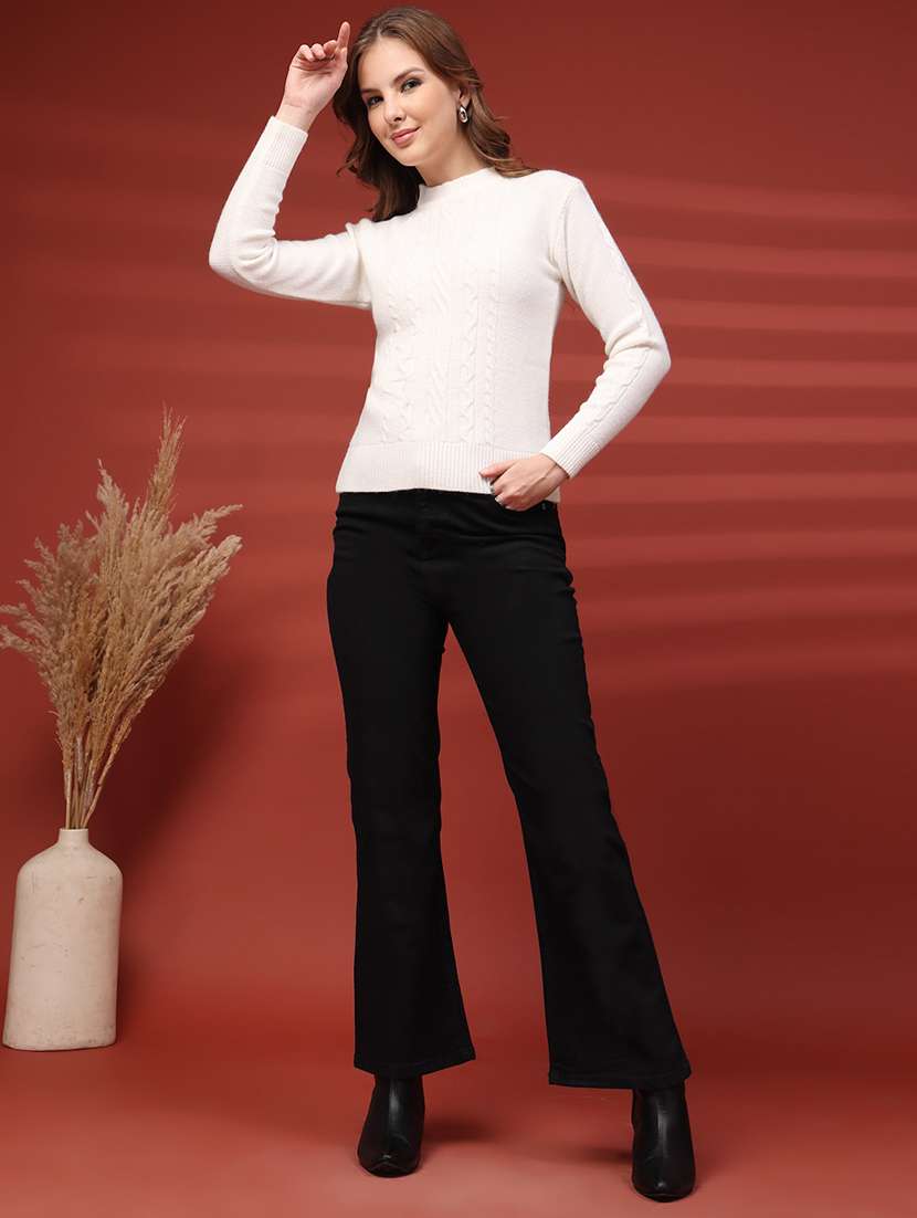 women self design long sleeve pullover - 22226823 -  Standard Image - 4