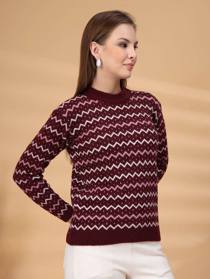 women self desigend long sleeve pullover - 22226834 -  Standard Image - 1