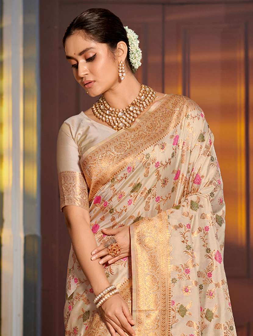 women self design banarasi saree with blouse - 22227033 -  Standard Image - 1