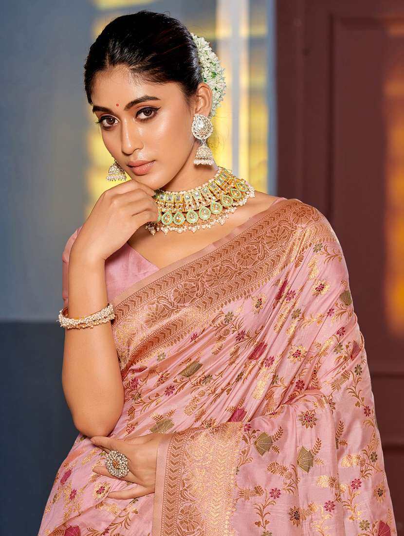 women self design banarasi saree with blouse - 22227035 -  Standard Image - 1