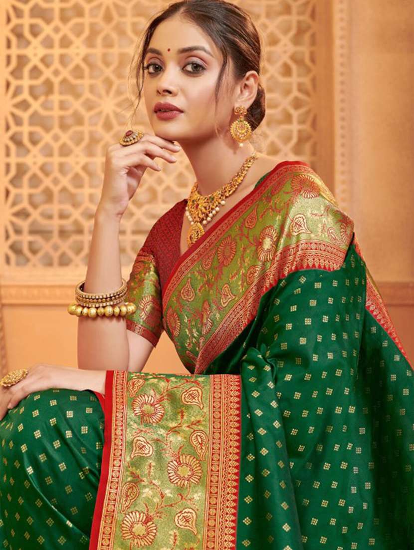 women self design kanjivaram saree with blouse - 22227038 -  Standard Image - 1