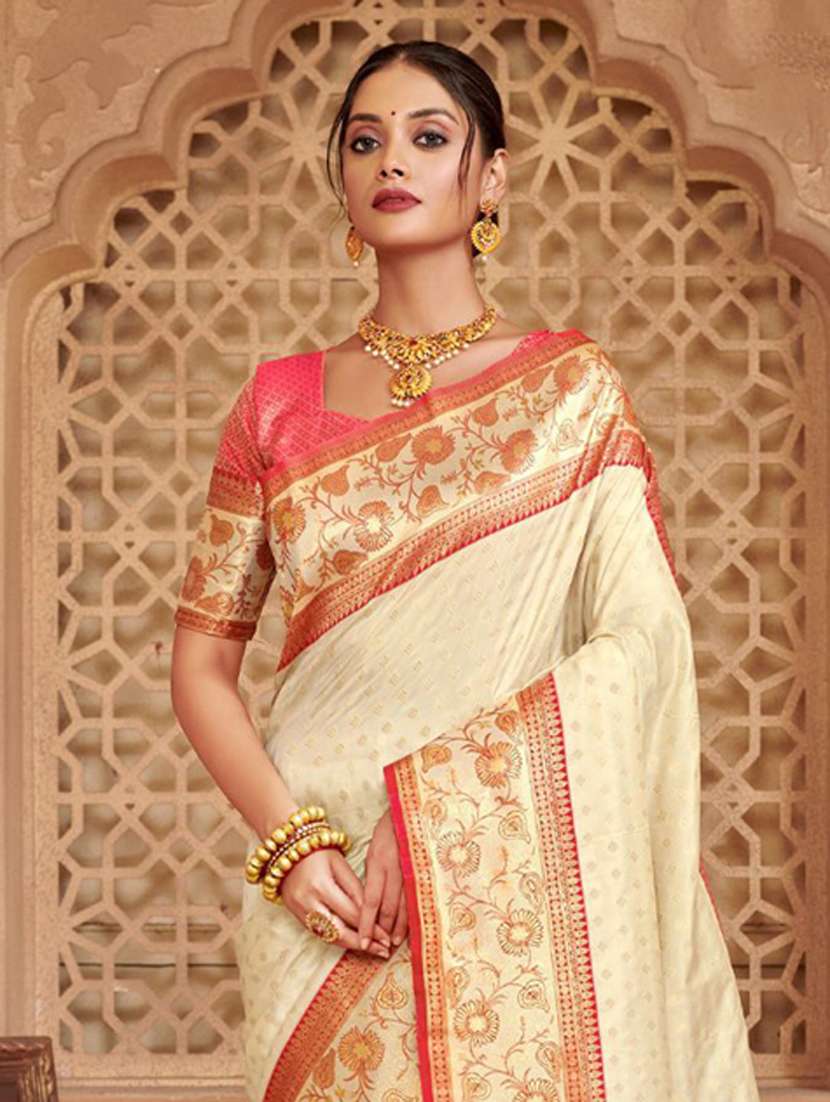 women self design kanjivaram saree with blouse - 22227040 -  Standard Image - 1