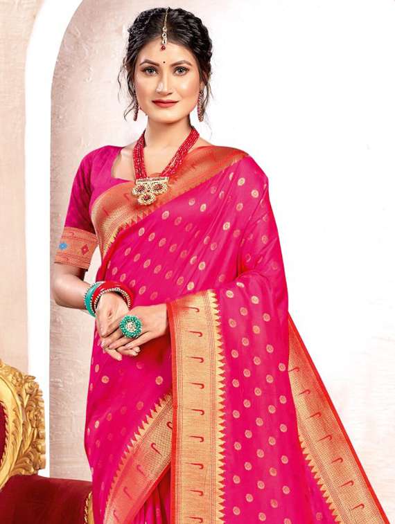 women self design paithani saree with blouse - 22227046 -  Standard Image - 1