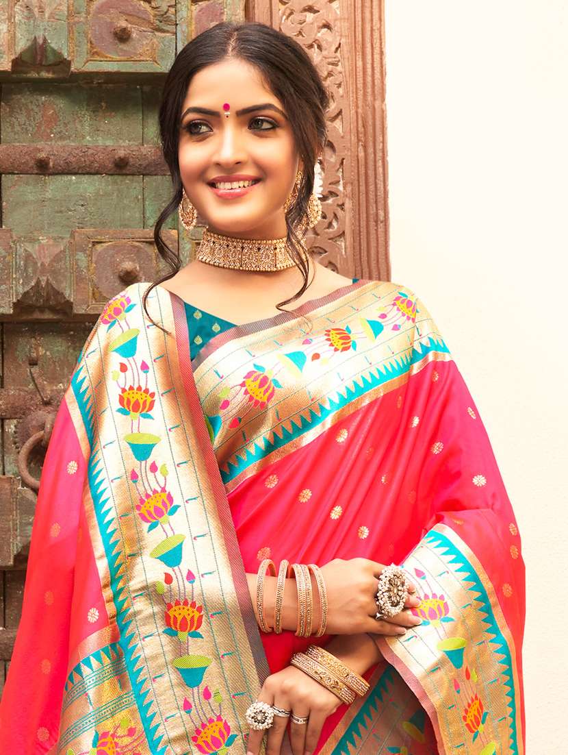 women self design paithani saree with blouse - 22227053 -  Standard Image - 1