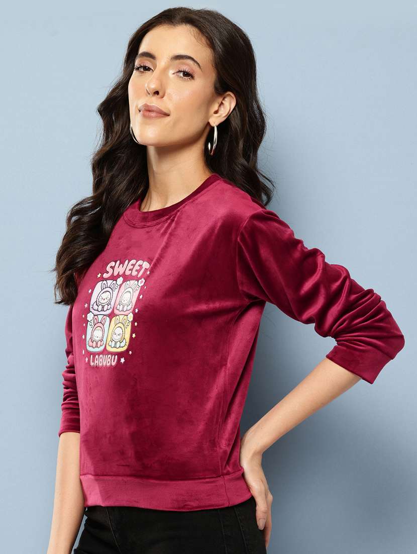 women printed long sleeve sweatshirt - 22227127 -  Standard Image - 1