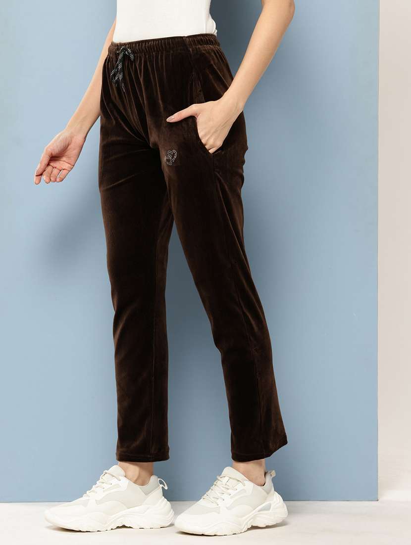 women solid mid rise loungewear pajama - 22227131 -  Standard Image - 1