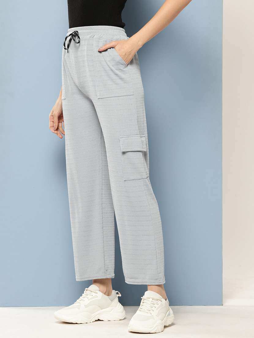 women solid mid rise cargo - 22227133 -  Standard Image - 1