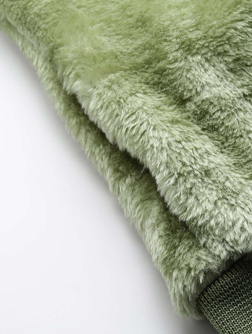 women color blocked long sleeve fur jacket - 22227138 -  Standard Image - 4