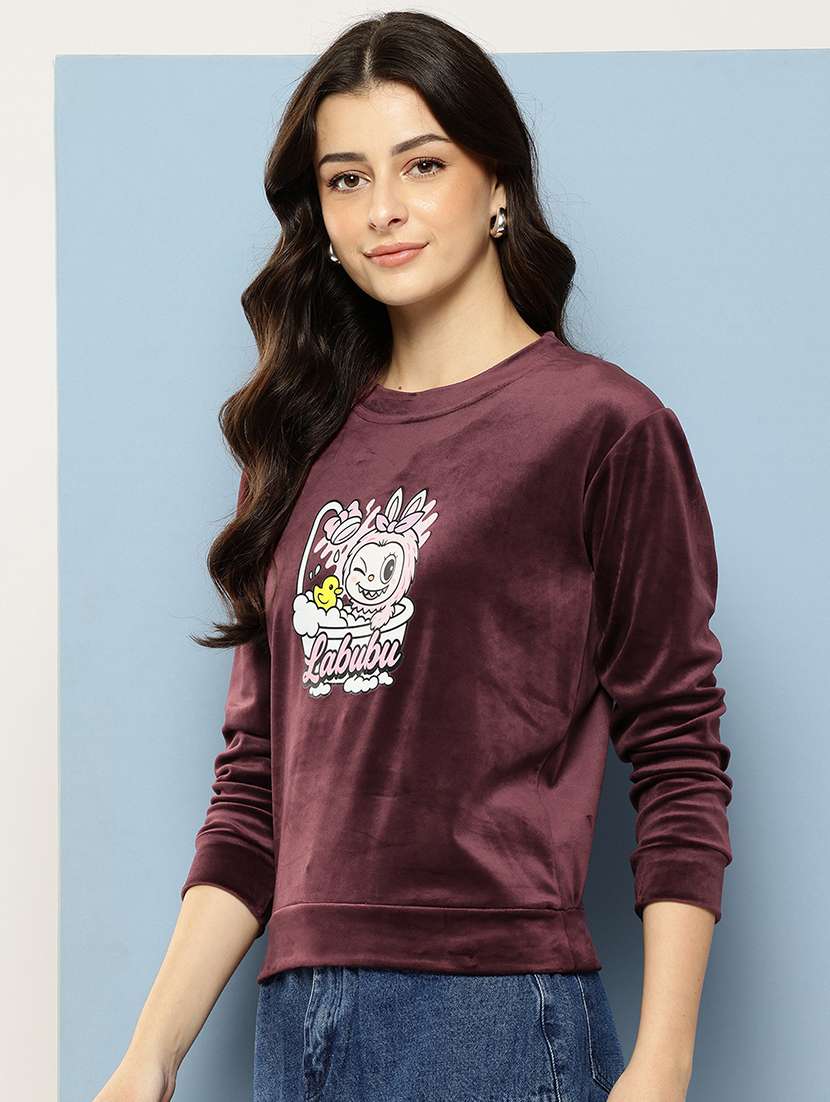 women printed long sleeve sweatshirt - 22227155 -  Standard Image - 1