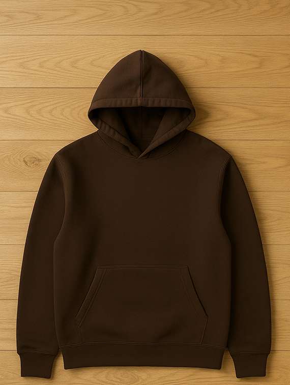 brown fleece plain sweatshirt - 22227193 -  Standard Image - 4