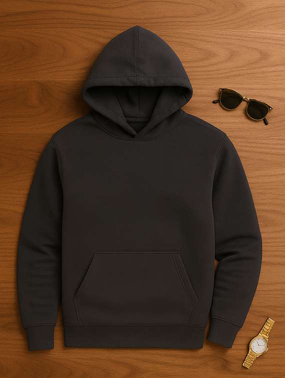 grey fleece plain sweatshirt - 22227194 -  Standard Image - 4