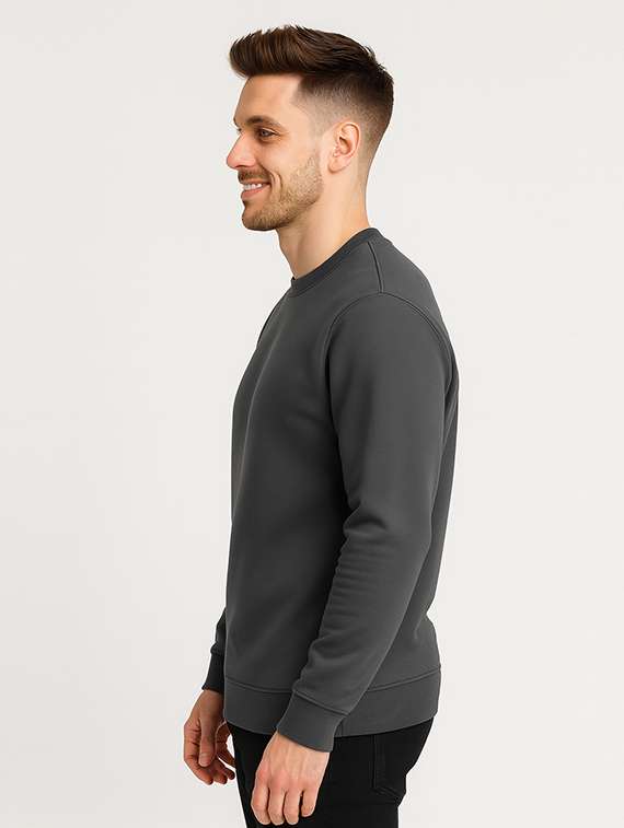 men solid long sleeve regular fit sweatshirt - 22227217 -  Standard Image - 1
