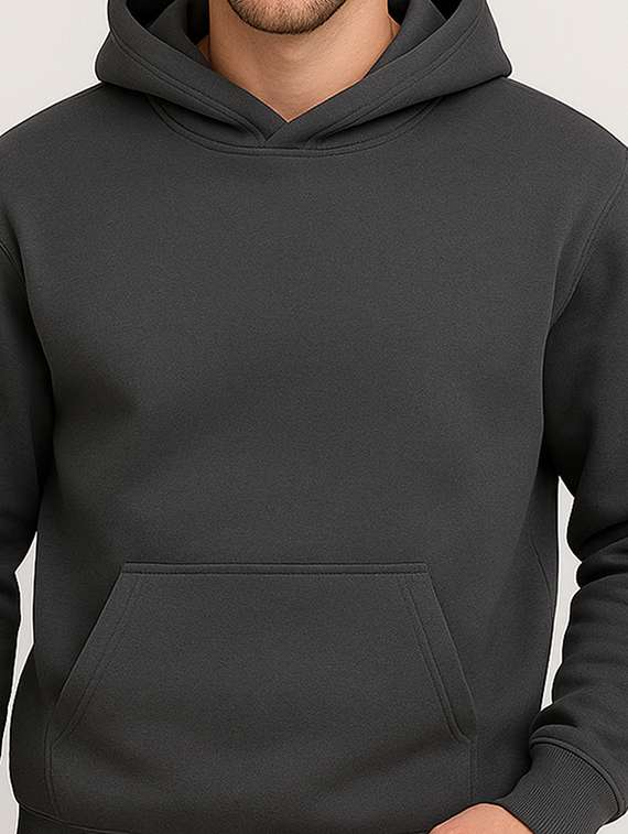 men solid long sleeve hooded sweatshirt - 22227242 -  Standard Image - 4
