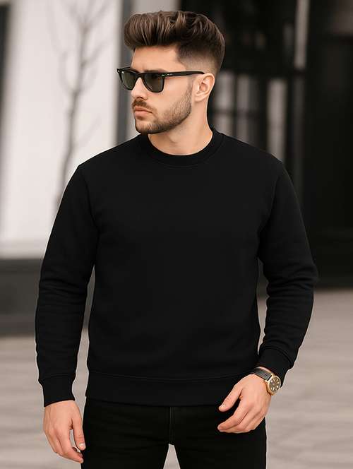 men solid long sleeve regular fit sweatshirt - 22227248 -  Standard Image - 0